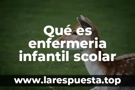 Que es una estancia infantil definicion 8 Qué es enfermeria infantil scolar