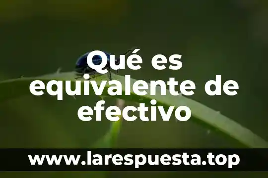 Qué es predecir flujos de efectivo 7 Qué es equivalente de efectivo
