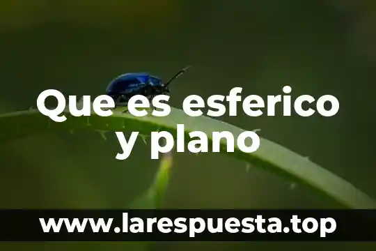 Que es el plano proyectivo 6 Que es esferico y plano