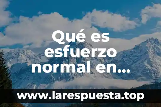 Qué es esfuerzo normal en física