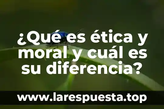 ¿Qué es ética y moral y cuál es su diferencia?