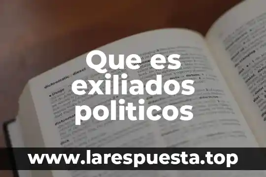 Que es un sistemas politicos 3 Que es exiliados politicos
