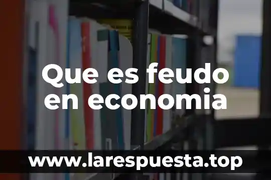 Teoria schumpeteriana economia que es 3 Que es feudo en economia
