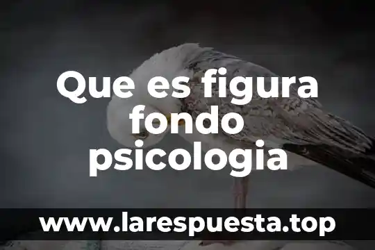 Que es figura fondo psicologia