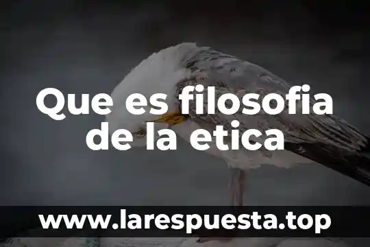 Que es y cual es el objetivo de la etica 4 Que es filosofia de la etica