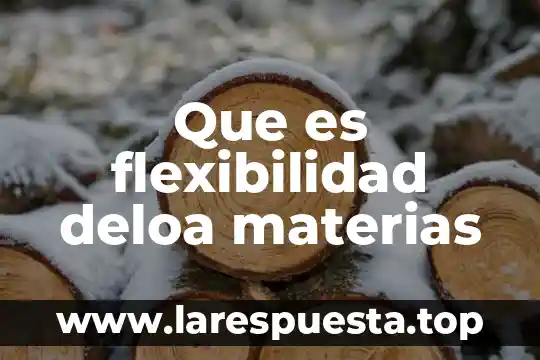 Que es flexibilidad y sus ejemplos 4 Que es flexibilidad deloa materias