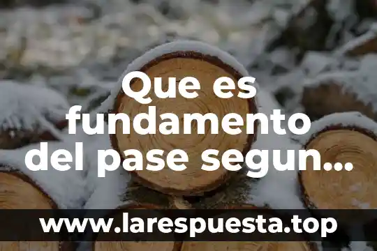 Qué es lo concreto según el autor 6 Que es fundamento del pase segun autores