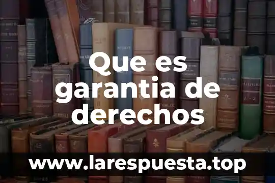 Que es garantia de derechos