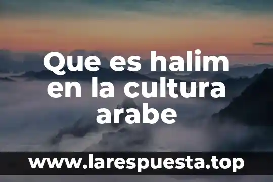 Qué es la semiótica de la cultura 4 Que es halim en la cultura arabe