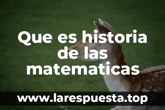 Que es clerical en historia 4 Que es historia de las matematicas