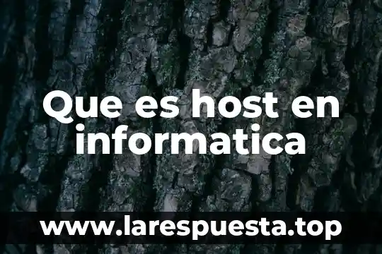 Que es firma digital en informatica 8 Que es host en informatica