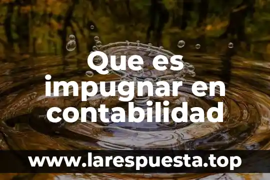 Que es impugnar en contabilidad