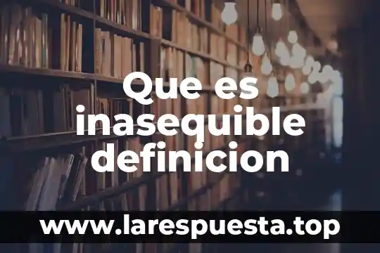 Que es inasequible definicion