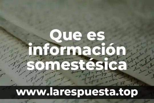 Que es una cedulas de informacion 8 Que es información somestésica