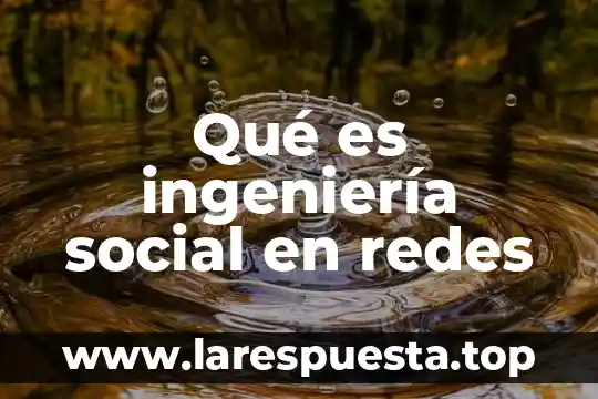 Qué es ingeniería social en redes