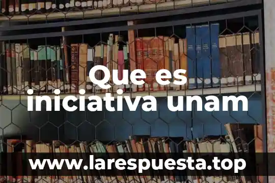 Que es iniciativa de trabajo 5 Que es iniciativa unam