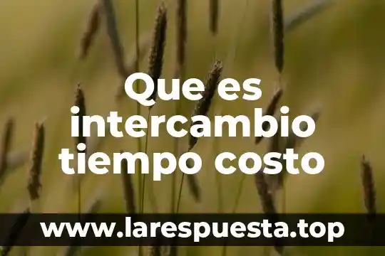 Costo final para el empleador que es 7 Que es intercambio tiempo costo