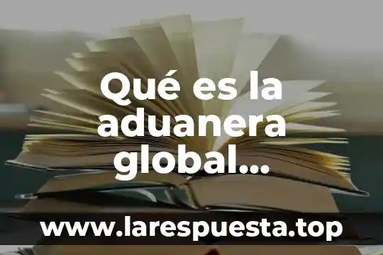 Qué es la aduanera global definición
