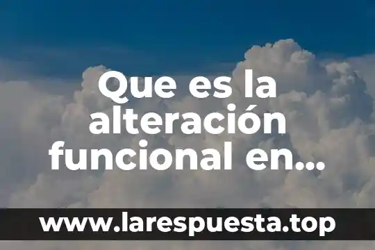 Que es el sincitio funcional 7 Que es la alteración funcional en fisioterapia