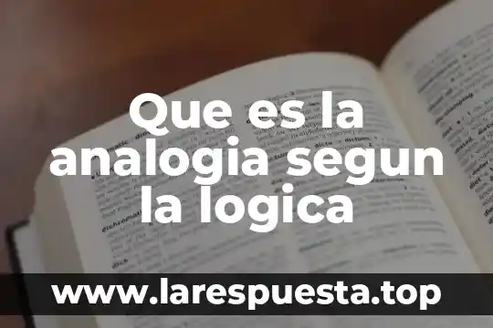 Que es la analogia segun la logica