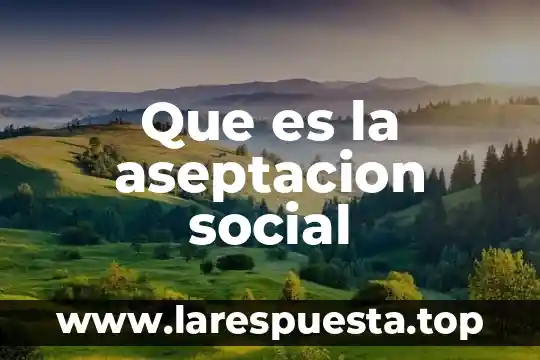 Que es la aseptacion social