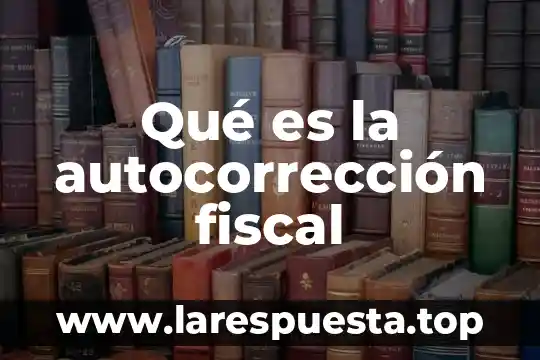 Que es fiscal de transito 6 Qué es la autocorrección fiscal