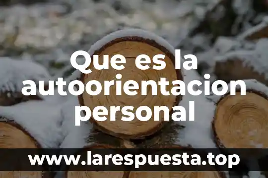 Que es personal competente 8 Que es la autoorientacion personal