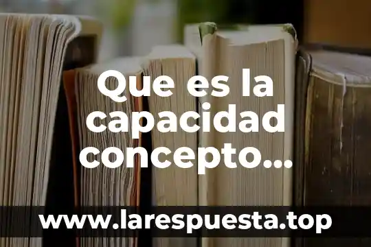 Que es la capacidad concepto juridico