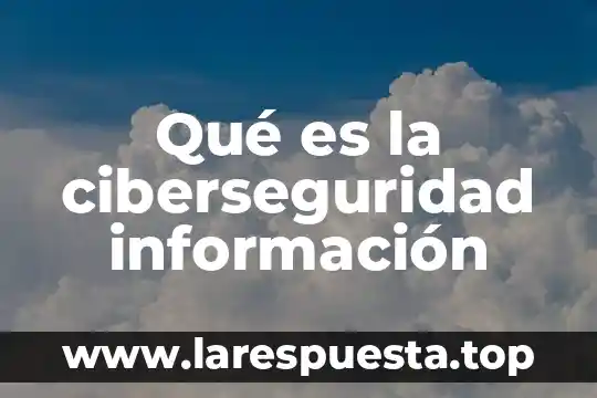 Que es una cedulas de informacion 4 Qué es la ciberseguridad información