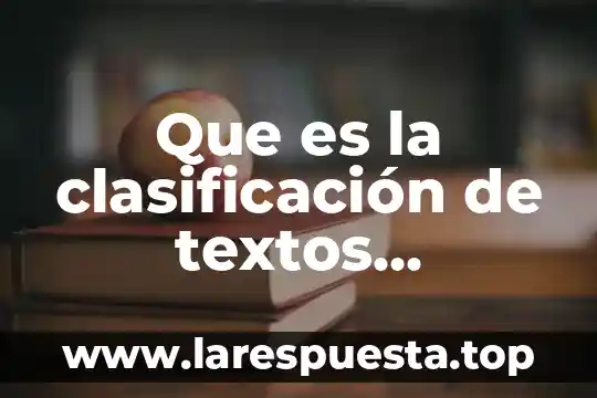Que es la clasificación de textos funcionales personales