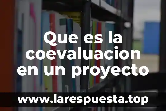 Que es la coevaluacion en un proyecto