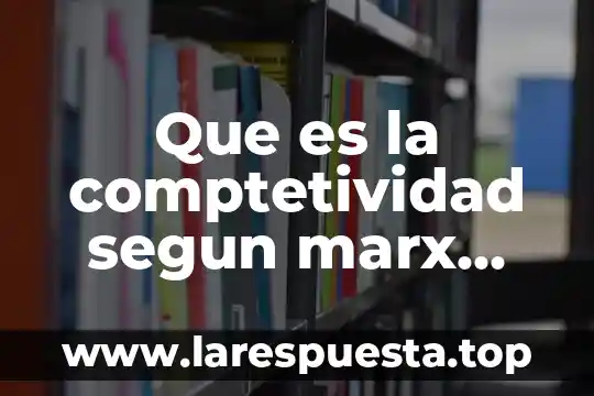 Que es la comptetividad segun marx weber