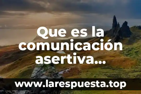Que es la comunicación asertiva teoricos