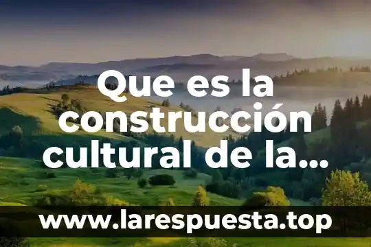 Que es una vasta aerea cultural 5 Que es la construcción cultural de la sexualidad