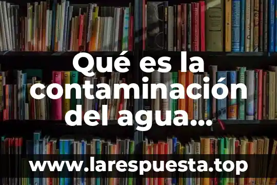 Qué es la contaminación del agua causas consecuencias y soluciones