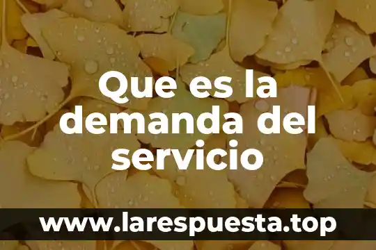 Qué es la demanda máxima de un sistema 8 Que es la demanda del servicio