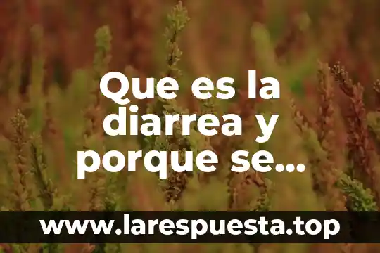 Que es la diarrea y porque se produce dibujos