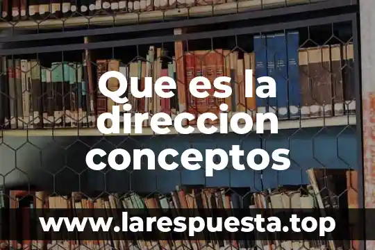Que es la direccion conceptos