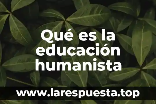 Qué es la educación humanista