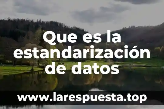 Que es sustraccion de datos 6 Que es la estandarización de datos