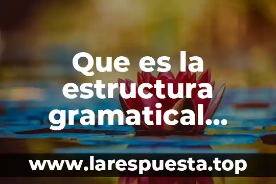 Que es area de formacion basica 6 Que es la estructura gramatical basica