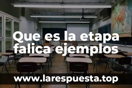Que es la etapa falica ejemplos