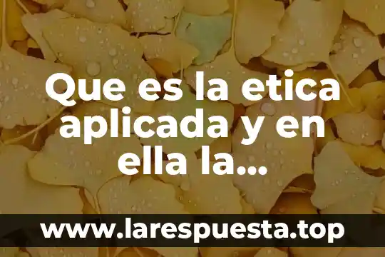 Que es la diferencia entre etica y moral 7 Que es la etica aplicada y en ella la deontologia