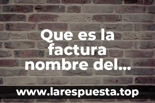 Que es la factura nombre del autor
