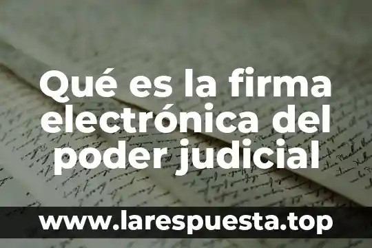 Que es la noxa de una enfermedad 3 Qué es la firma electrónica del poder judicial