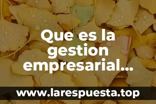 Qué es comida o renovable 5 Que es la gestion empresarial para energía renovable