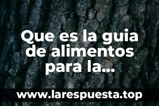 Que es la poblacion de estadistica 8 Que es la guia de alimentos para la poblacion