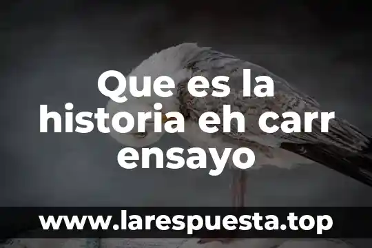 Que es la historia eh carr ensayo