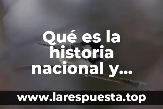 Qué es la historia nacional y cuándo se creó ejemplos