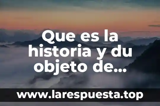 Que es el objeto posible en el contrato 4 Que es la historia y du objeto de estudio